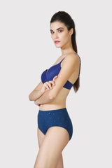 Women's Assorted Printed Elasticated Mid Rise Panty - Pack of 3
