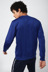 Men's Blue Casual Cotton Full Sleeves Sweatshirt
