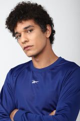 Men's Blue Casual Cotton Full Sleeves Sweatshirt