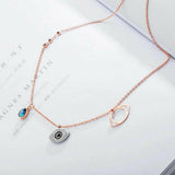 Women's Sapphire Evil Eye Necklace