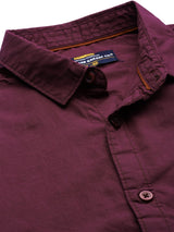 Men's Slim Fit Solid Full Sleeves Spread Collar Casual Shirt