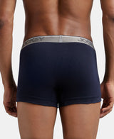 Men's Navy Pure Cotton Trunks - Pack of 2