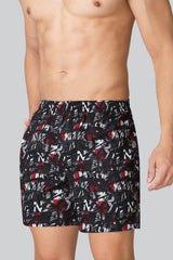 Men's Multicolor Regular Fit Functional Pockets Ultra Soft Allover Print Boxer Shorts - Pack of 2