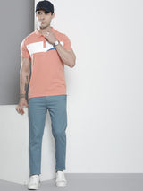 Men's Slim Fit Solid Mid Rise Stretchable Chinos