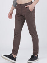 Men's Slim Fit Solid Mid Rise Chinos