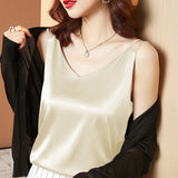 Women's Cream Party Solid Sleeveless Top