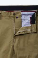 Men's Brown Casual Solid Slim Fit Trouser