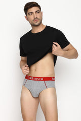 Men's Multicolor Cotton Fresh Briefs Durable Elasticized Waistband - Pack of 3