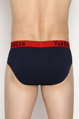 Men's Multicolor Cotton Fresh Briefs Durable Elasticized Waistband - Pack of 3