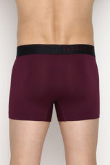Men's Purple Regular Fit 4 Way Stretch Body Defining Fit Solid Trunk - Pack of 1