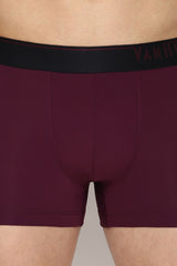 Men's Purple Regular Fit 4 Way Stretch Body Defining Fit Solid Trunk - Pack of 1