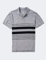Men's Grey Casual Regular Fit Colorblocked Half Sleeves Polo Tshirt