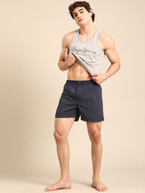 Men's Grey Cotton Regular Fit Vest