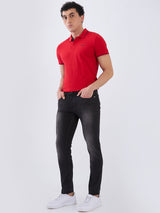 Mens Black Casual Slim Fit Jeans