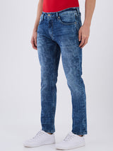 Mens Blue Casual Straight Fit Jeans