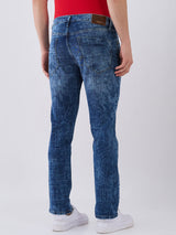 Mens Blue Casual Straight Fit Jeans