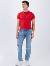 Mens Blue Casual Slim Fit Jeans