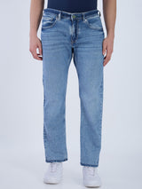 Mens Blue Casual Slim Fit Jeans