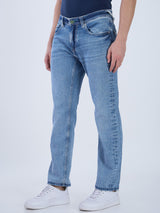 Mens Blue Casual Slim Fit Jeans