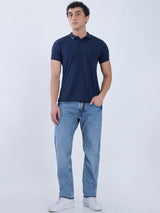 Mens Blue Casual Slim Fit Jeans