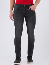 Mens Black Casual Tapered Fit Jeans