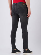 Mens Black Casual Tapered Fit Jeans