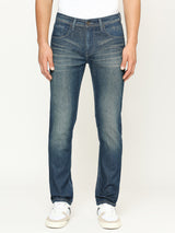 Mens Blue Straight Fit Stretchable Jeans