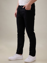 Mens Black Casual Slim Fit Jeans