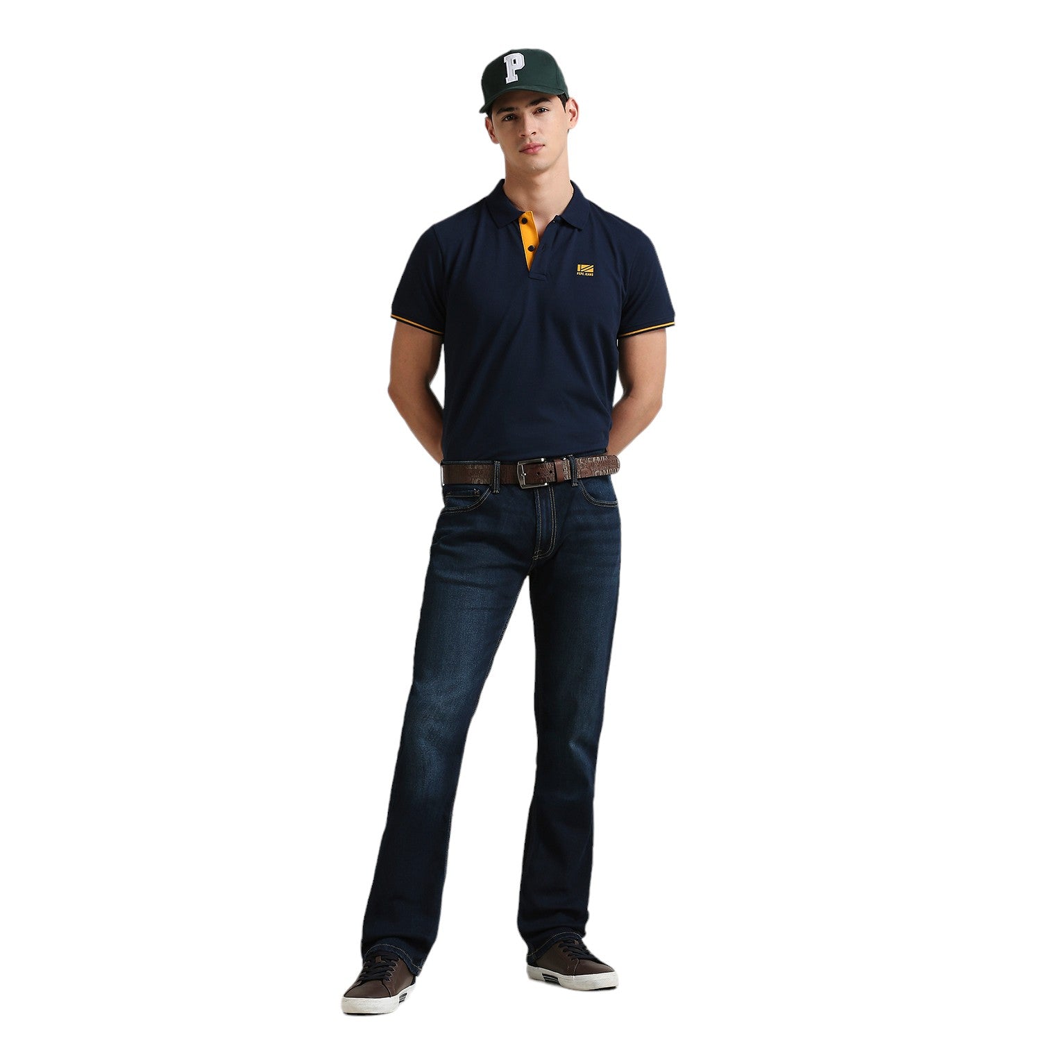 Mens Blue Bootcut Fit Stretchable Jeans