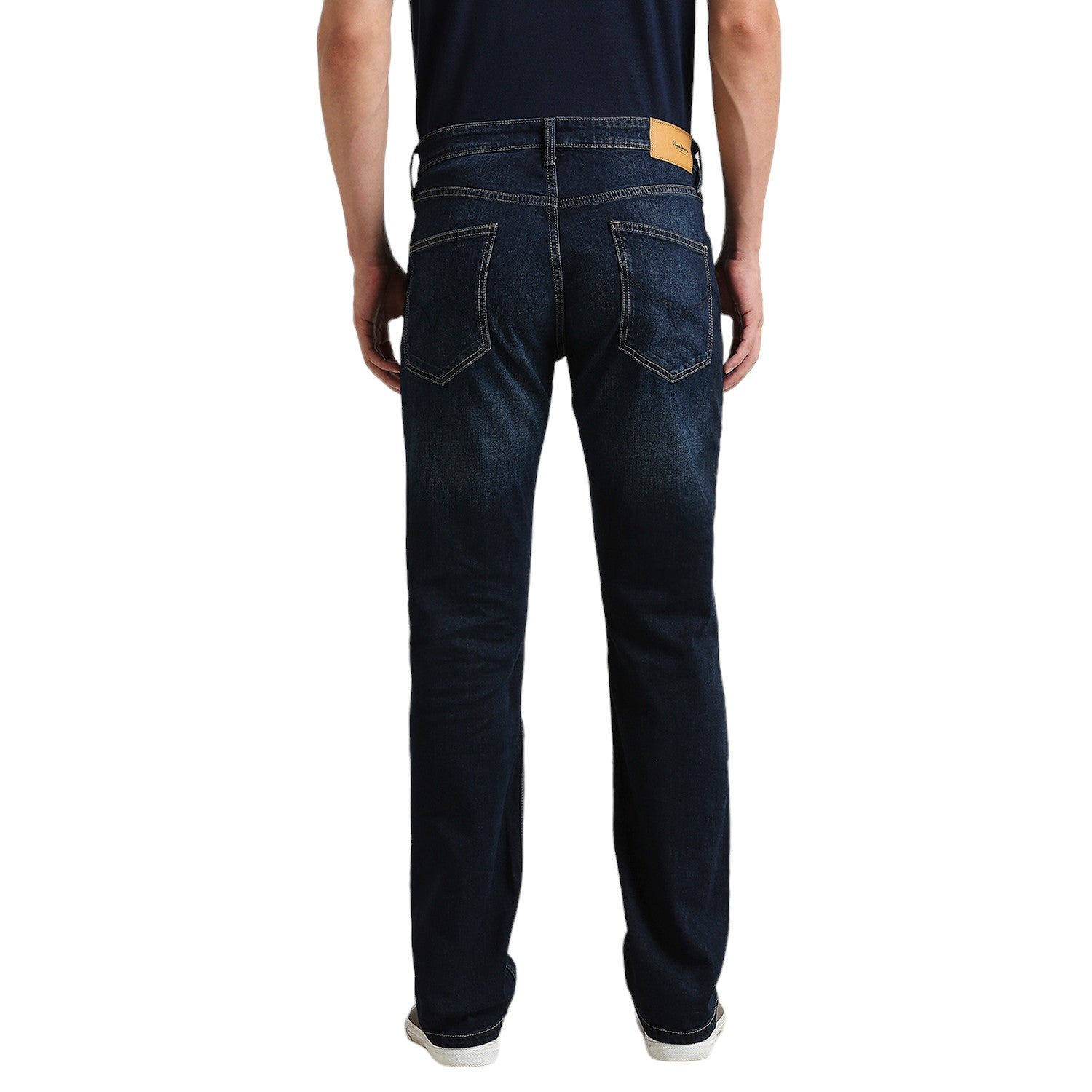 Mens Blue Bootcut Fit Stretchable Jeans