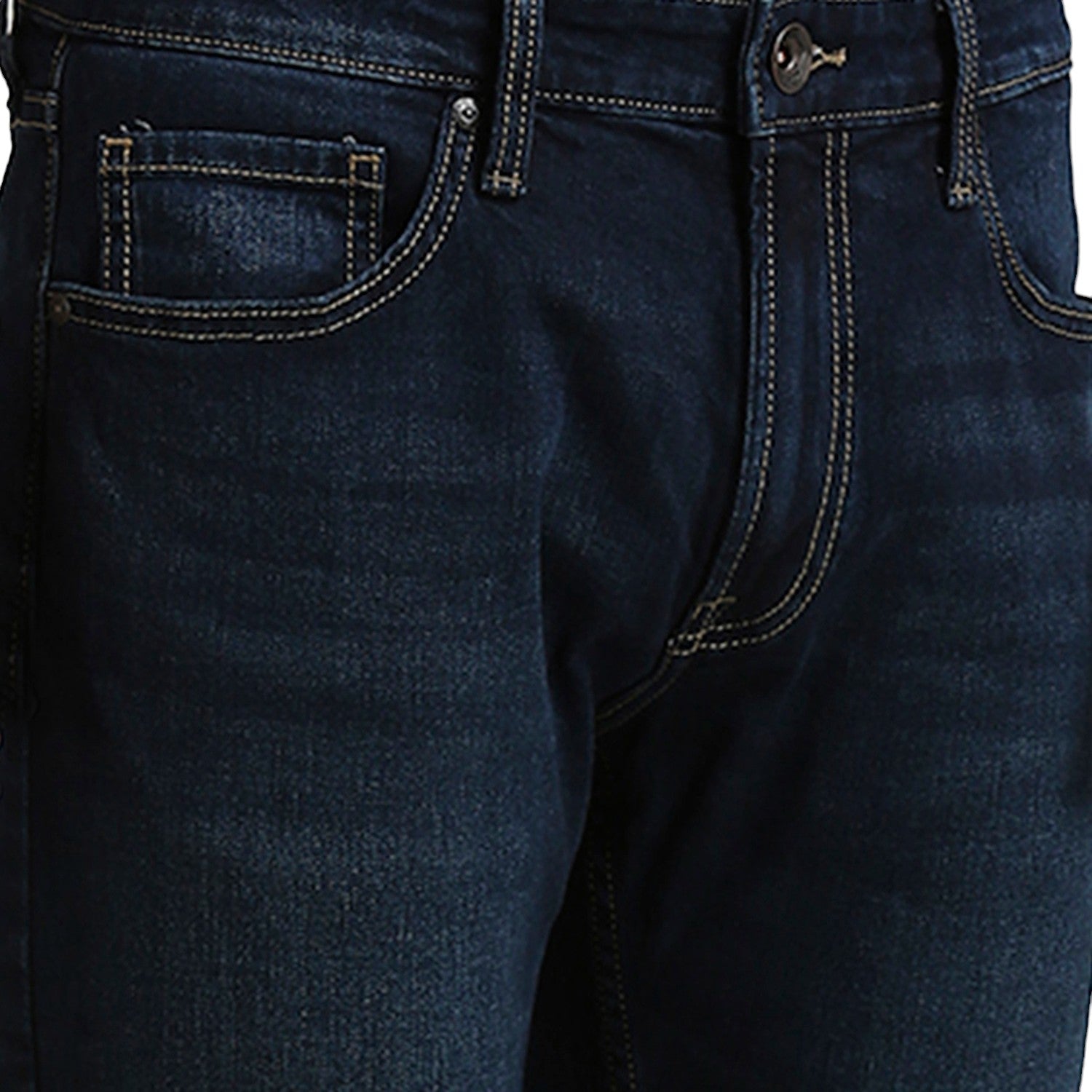 Mens Blue Bootcut Fit Stretchable Jeans