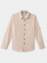Boys Yellow Casual Full Sleeves Striped Oxford Shirt
