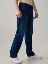 Men's Blue Casual Solid Slim Fit Jeans