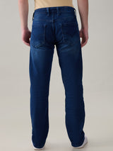 Men's Blue Casual Solid Slim Fit Jeans