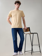 Men's Blue Casual Solid Slim Fit Jeans