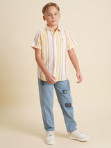 Boys Blue Casual Tapered Fit Jeans