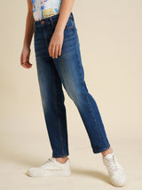 Boys Blue Casual Straight Fit Jeans