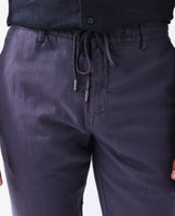 Men's Purple Casual Skinny Fit Solid Trouser