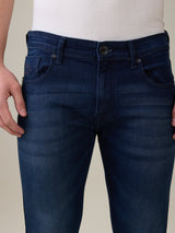 Mens Blue Casual Slim Fit Jeans