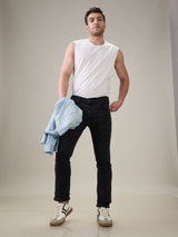 Mens Grey Casual Slim Fit Jeans