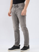 Men's Grey Casual Slim Fit Jeans