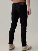 Men's Black Casual Solid Skinny Fit Jeans