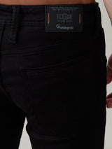 Men's Black Casual Solid Skinny Fit Jeans