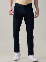 Men's Blue Casual Solid Skinny Fit Jeans
