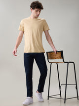 Men's Blue Casual Solid Skinny Fit Jeans