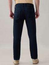 Men's Blue Casual Solid Slim Fit Jeans