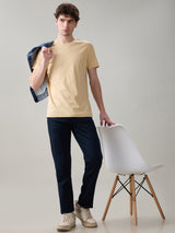 Men's Blue Casual Solid Slim Fit Jeans