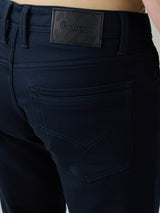 Men's Blue Casual Solid Slim Fit Jeans