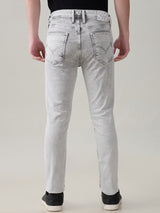 Men's Gray Casual Solid Skinny Fit Jeans