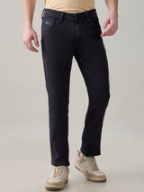 Men's Gray Casual Solid Slim Fit Jeans